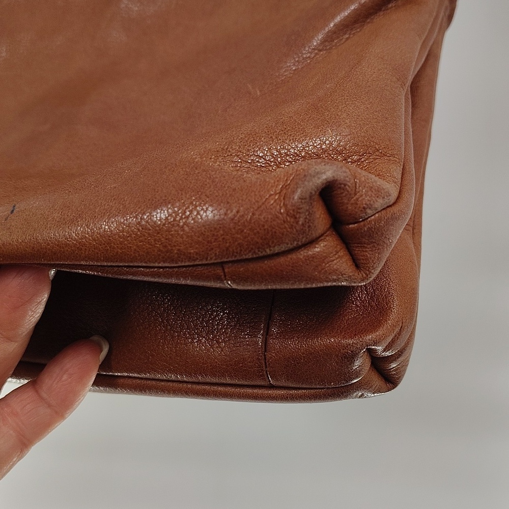 Margot New York Chestnut Brown Crossbody Purse Three Section Zip Top - Picture 5 of 12